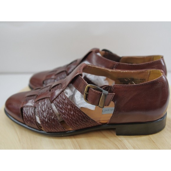 Stacy Adams Men's Huraches Red Comfort Flex Sandals Size 10.5M - Picture 5 of 9